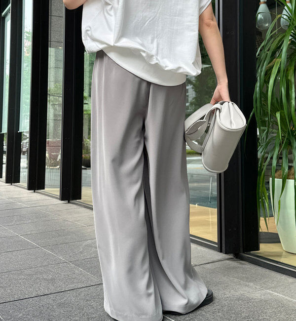  「【累計販売数3万枚突破/23色4サイズ展開！】タックワイドパンツ」|チノ|