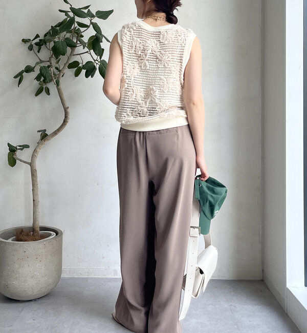  「【累計販売数3万枚突破/23色4サイズ展開！】タックワイドパンツ」|チノ|