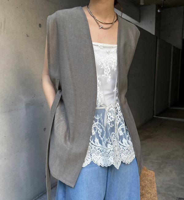  「【新色追加】スカラレースキャミ」|シャツ・ブラウス|