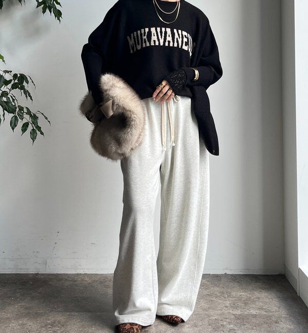  「インターシャロゴポンチョニット」|ニット・セーター|