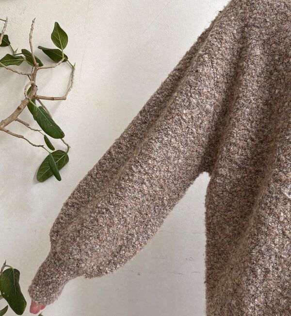  「MIXヤーンボートネックプルオーバー」|ニット・セーター|