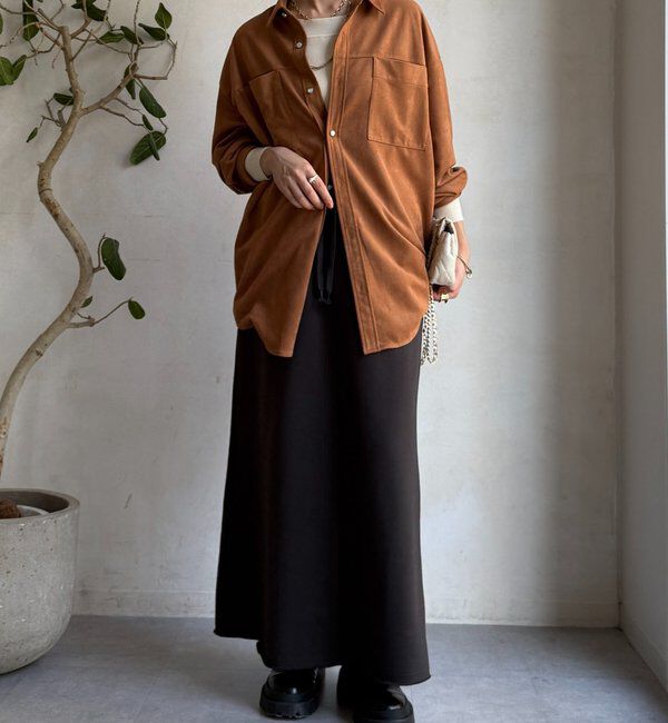  「裏起毛DD刺繍スカート」|スカート|