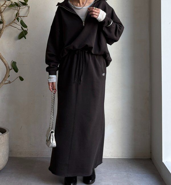  「裏起毛DD刺繍スカート」|スカート|