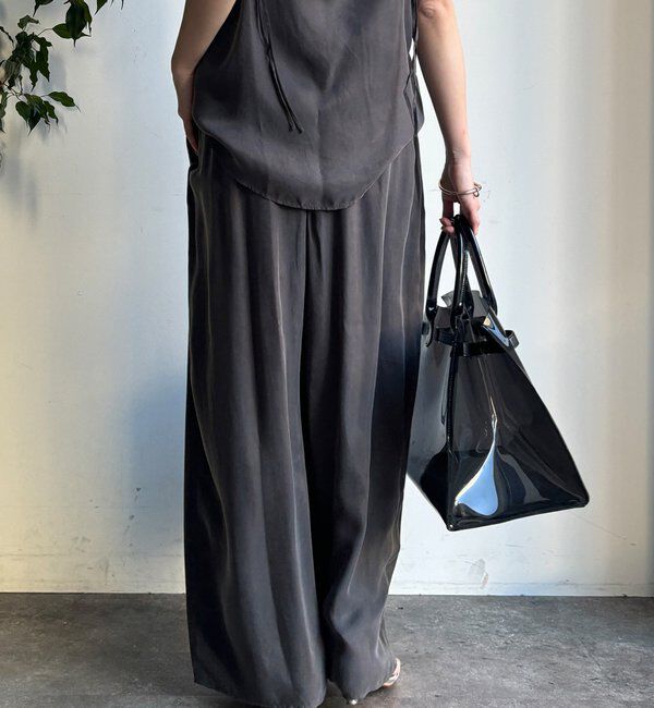  「【セットアップ対応】キュプラレーヨンタックパンツ」|チノ|