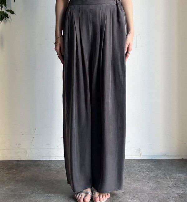  「【セットアップ対応】キュプラレーヨンタックパンツ」|チノ|