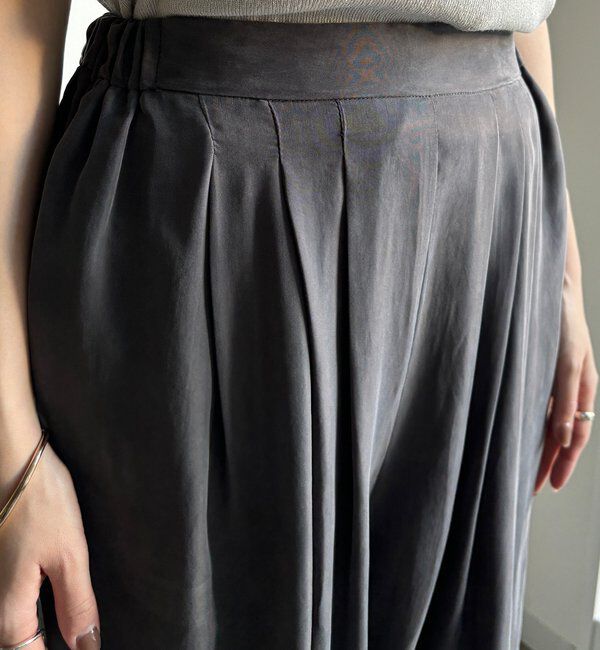  「【セットアップ対応】キュプラレーヨンタックパンツ」|チノ|