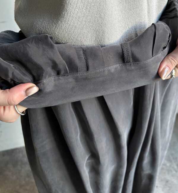  「【セットアップ対応】キュプラレーヨンタックパンツ」|チノ|