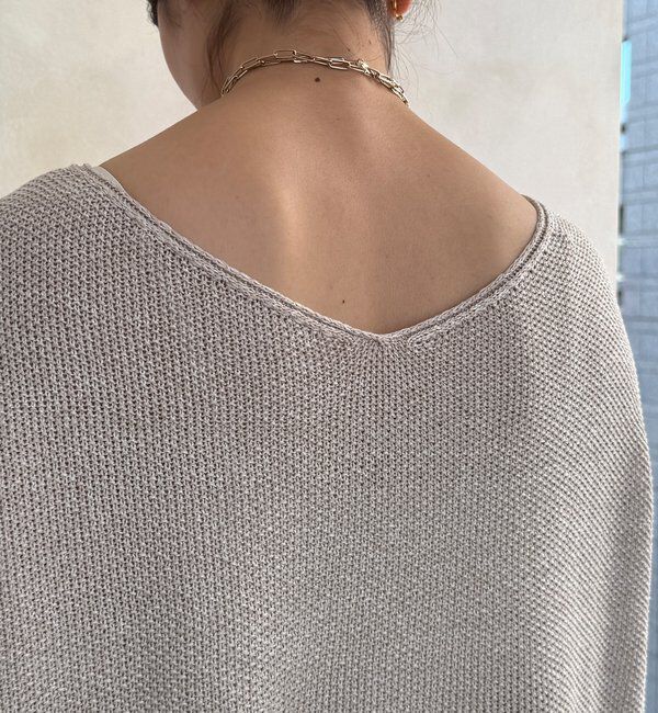  「マーブルヤーン前後2WAYカノコ編みプルオーバー」|ニット・セーター|