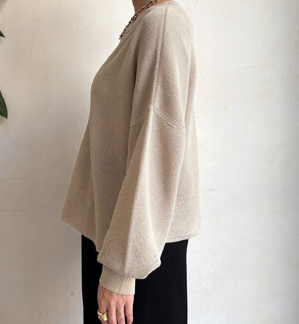  「和紙スキッパープルオーバー」|ニット・セーター|