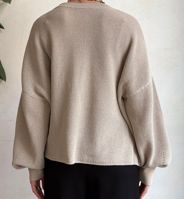  「和紙スキッパープルオーバー」|ニット・セーター|