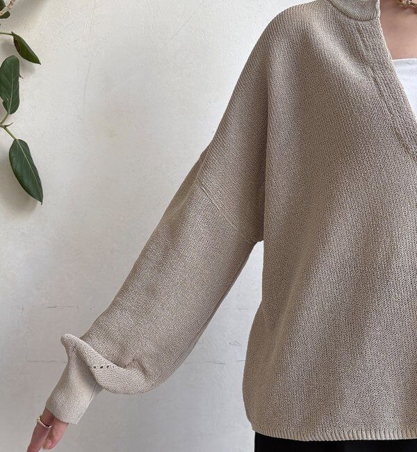  「和紙スキッパープルオーバー」|ニット・セーター|