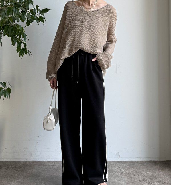  「【WEB限定】サイドライントラックパンツ」|チノ|