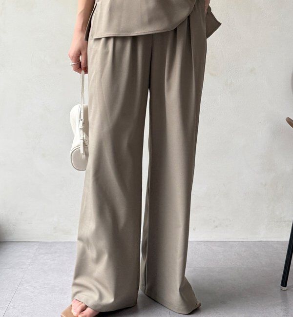  「ドライタッチワイドパンツ」|チノ|