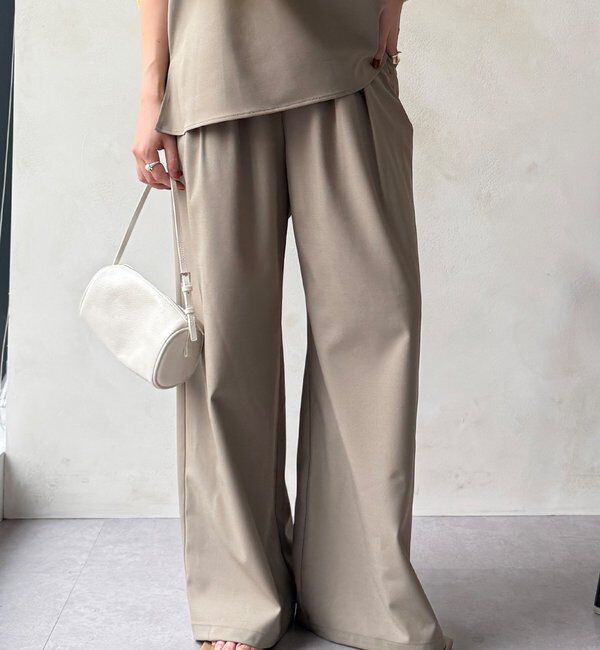  「ドライタッチワイドパンツ」|チノ|