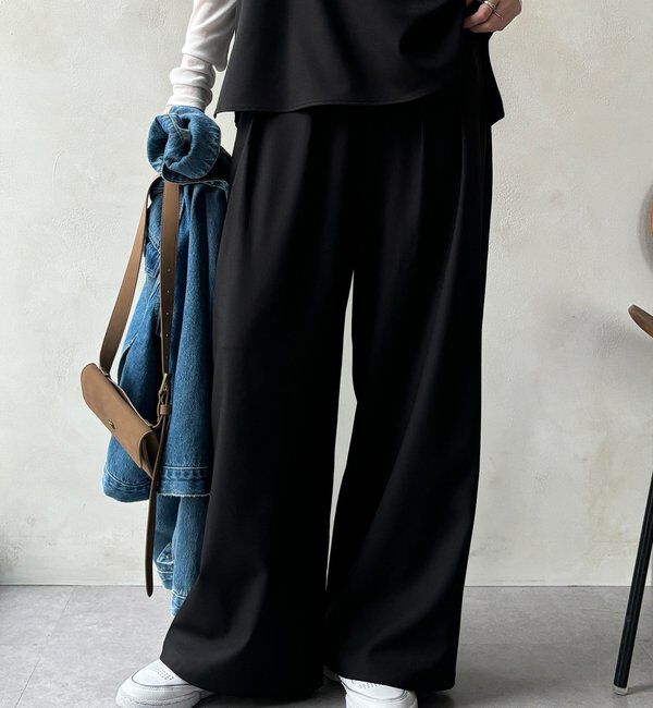  「ドライタッチワイドパンツ」|チノ|