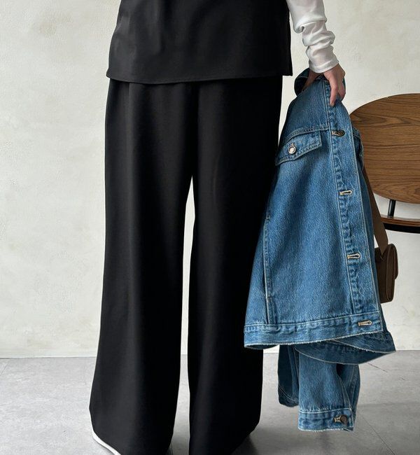  「ドライタッチワイドパンツ」|チノ|