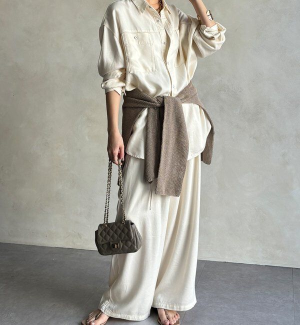  「【セットアップ可能】リヨセルタックパンツ」|チノ|