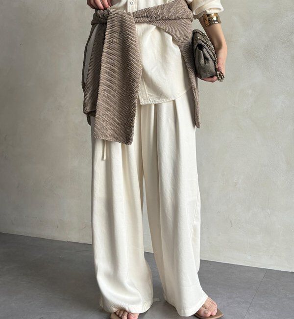  「【セットアップ可能】リヨセルタックパンツ」|チノ|