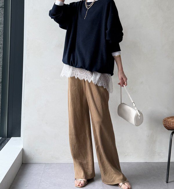  「【WEB限定】裾レーストップス」|Tシャツ・カットソー|