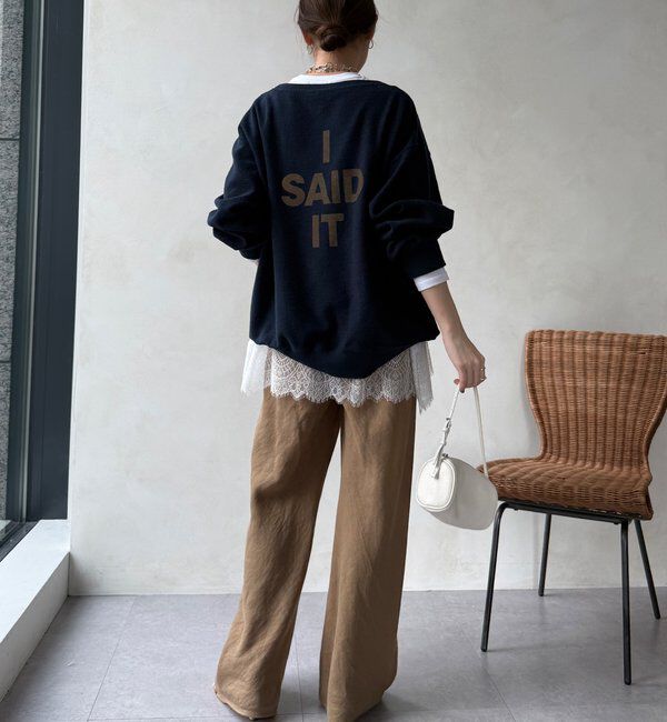  「【WEB限定】裾レーストップス」|Tシャツ・カットソー|