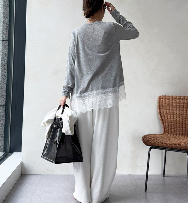  「【WEB限定】裾レーストップス」|Tシャツ・カットソー|