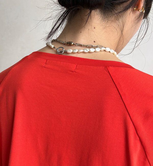  「【WEB限定】異素材切替ドロストプルオーバー」|Tシャツ・カットソー|