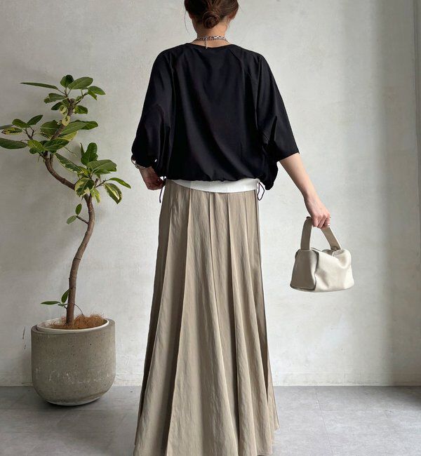  「【WEB限定】異素材切替ドロストプルオーバー」|Tシャツ・カットソー|