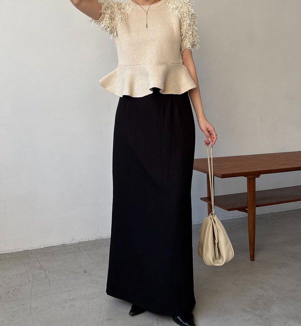  「フリンジペプラムニット」|ニット・セーター|