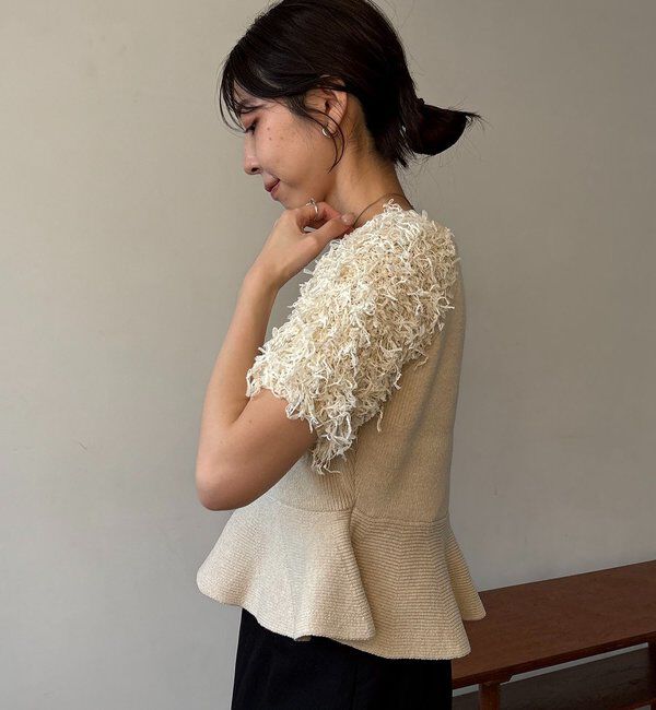  「フリンジペプラムニット」|ニット・セーター|