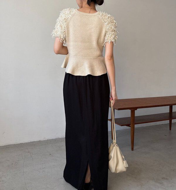  「フリンジペプラムニット」|ニット・セーター|