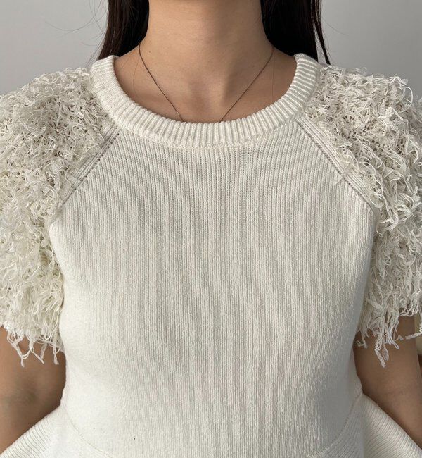  「フリンジペプラムニット」|ニット・セーター|