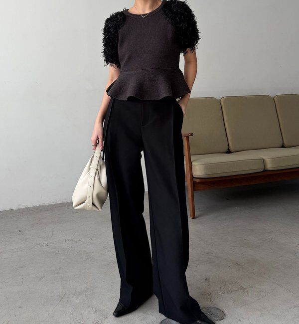  「フリンジペプラムニット」|ニット・セーター|