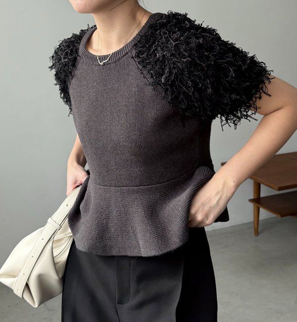  「フリンジペプラムニット」|ニット・セーター|