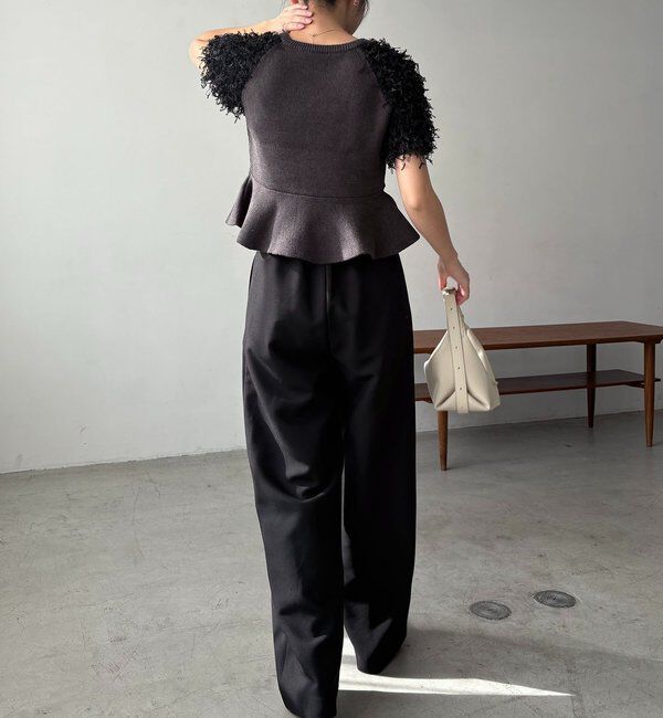  「フリンジペプラムニット」|ニット・セーター|