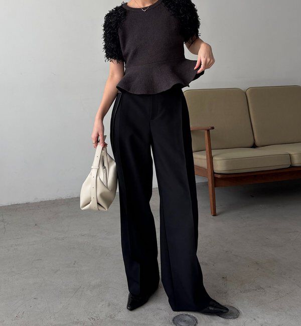  「フリンジペプラムニット」|ニット・セーター|