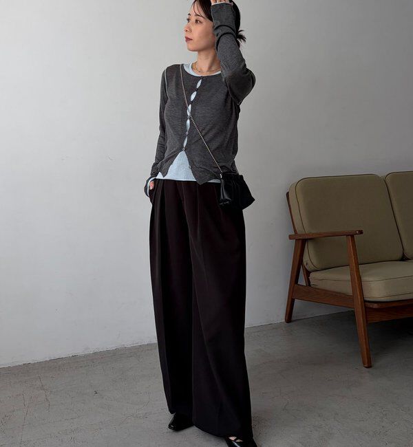  「タンクSETアームラインカーディガン」|カーディガン|