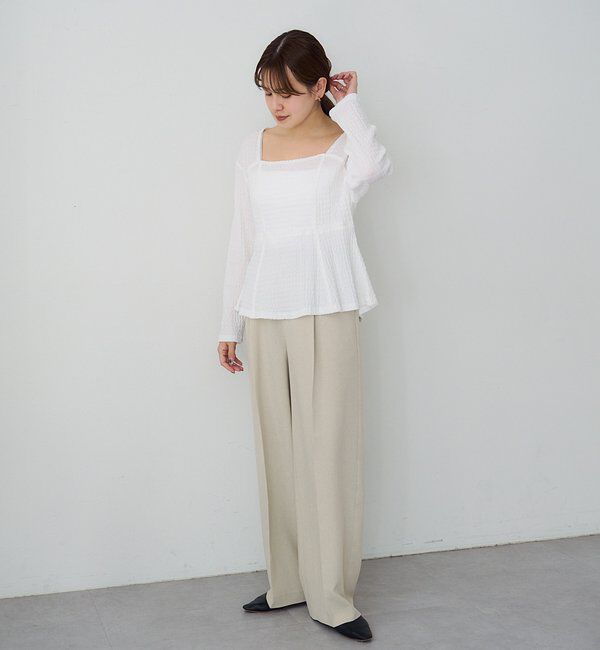  「【セットアップ対応】トロタックワイドパンツ」|チノ|