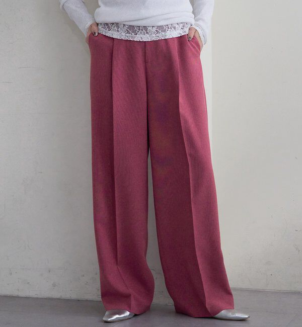  「【セットアップ対応】トロタックワイドパンツ」|チノ|