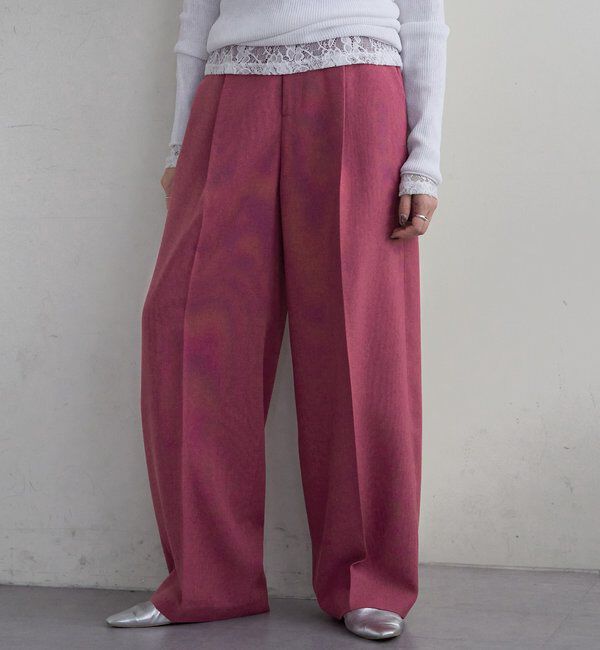  「【セットアップ対応】トロタックワイドパンツ」|チノ|