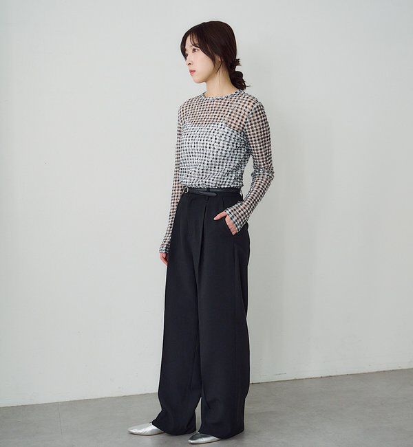  「【セットアップ対応】トロタックワイドパンツ」|チノ|