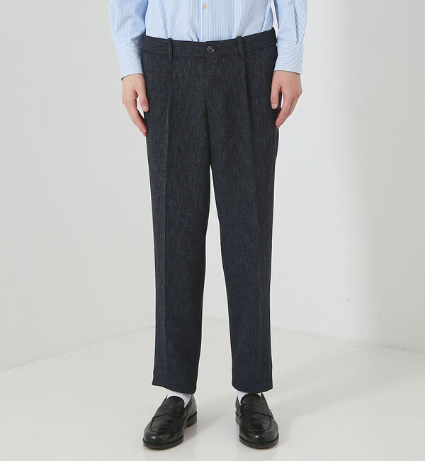 ABAHOUSE「【FLEX PANTS】サマー ミックス ツイードライク パンツ」|スラックス|