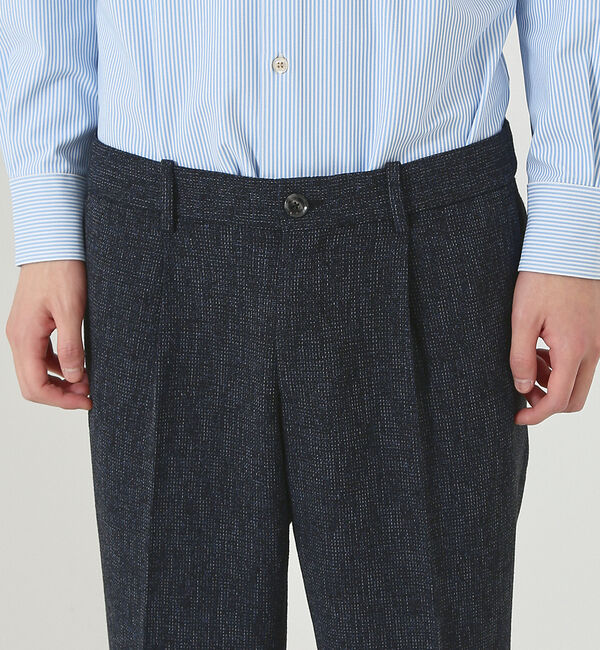 ABAHOUSE「【FLEX PANTS】サマー ミックス ツイードライク パンツ」|スラックス|