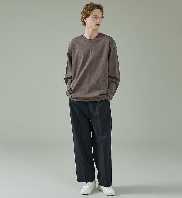 ABAHOUSE「コットンポンチ モダンフィット ボーダーロンT / オーバーサイズ」|Tシャツ・カットソー|