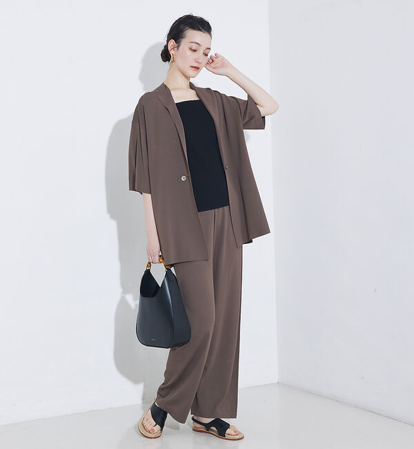 qualite「【セットアップ対応】接触冷感/レーヨンナイロンニットジャケット」|その他|