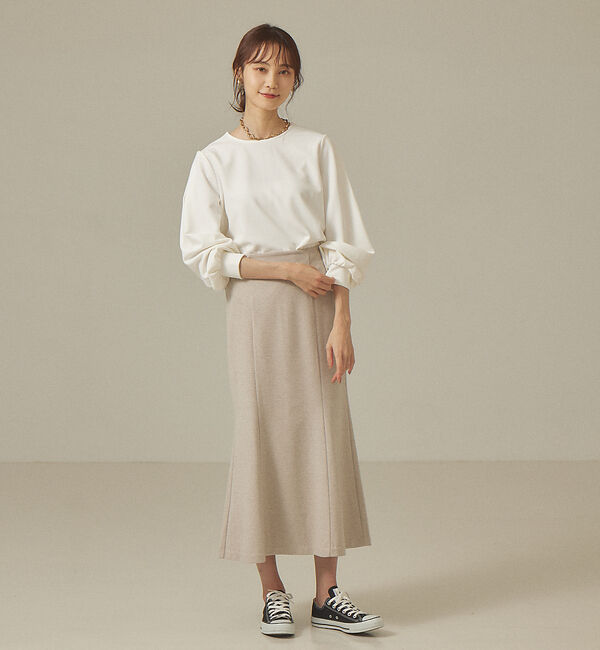 abahouse mavie「【前後着用可】カットジョーゼット2WAYプルオーバー」|Tシャツ・カットソー|