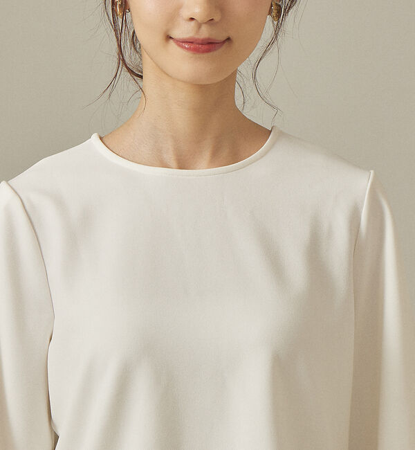 abahouse mavie「【前後着用可】カットジョーゼット2WAYプルオーバー」|Tシャツ・カットソー|