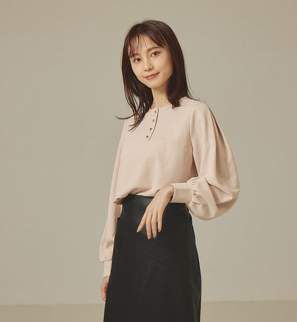 abahouse mavie「【前後着用可】カットジョーゼット2WAYプルオーバー」|Tシャツ・カットソー|