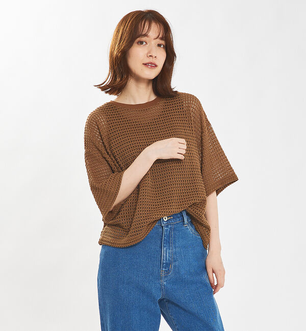 abahouse mavie「メッシュレースプルオーバー」|Tシャツ・カットソー|