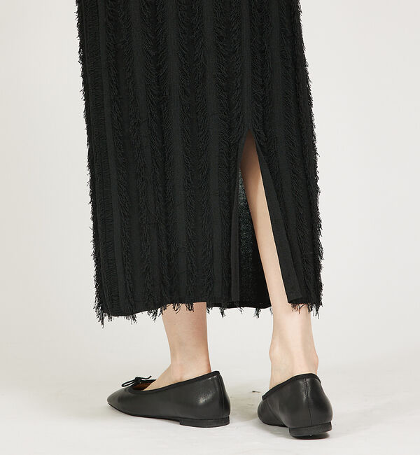 abahouse mavie「【WEB Domani掲載】【セットアップ対応】フリンジニットタイトスカート」|スカート|