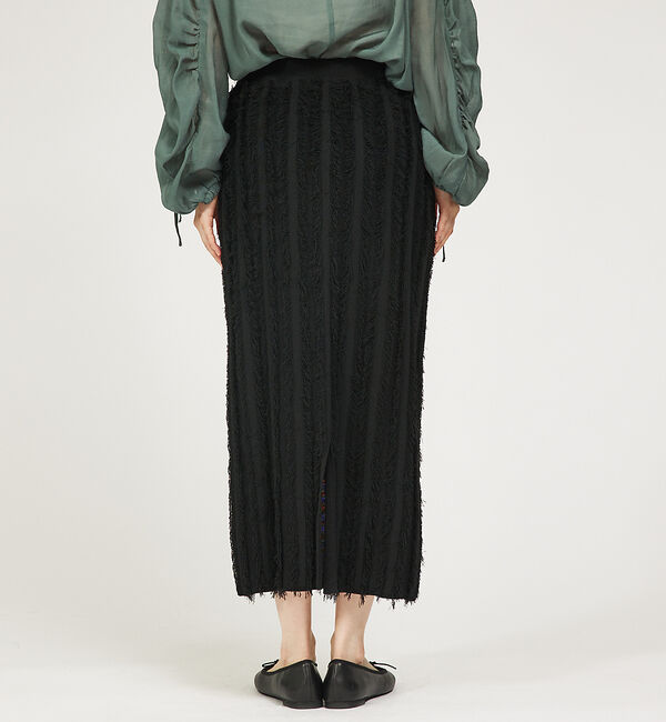 abahouse mavie「【WEB Domani掲載】【セットアップ対応】フリンジニットタイトスカート」|スカート|